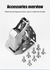 No-Drill Cabinet Door Hinges | Manganese Steel Core + Nickel-Plated Rust Resistance | Fits 12–40 mm Doors | 3" or 170 mm