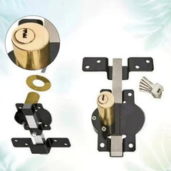 Dual-Action Gate Lock Latch | Heavy-Duty Outdoor Security for Gates, Sheds & Fences | Reinforced Strike Design | Easy Install