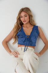 Mischa Lace Trim Crop Top