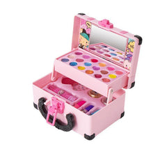 Kids Washable Makeup Kit (Ages 4–12) | Non-Toxic & Hypoallergenic | Soap-and-Water Clean | Shockproof Carry Case | Small/Large Set
