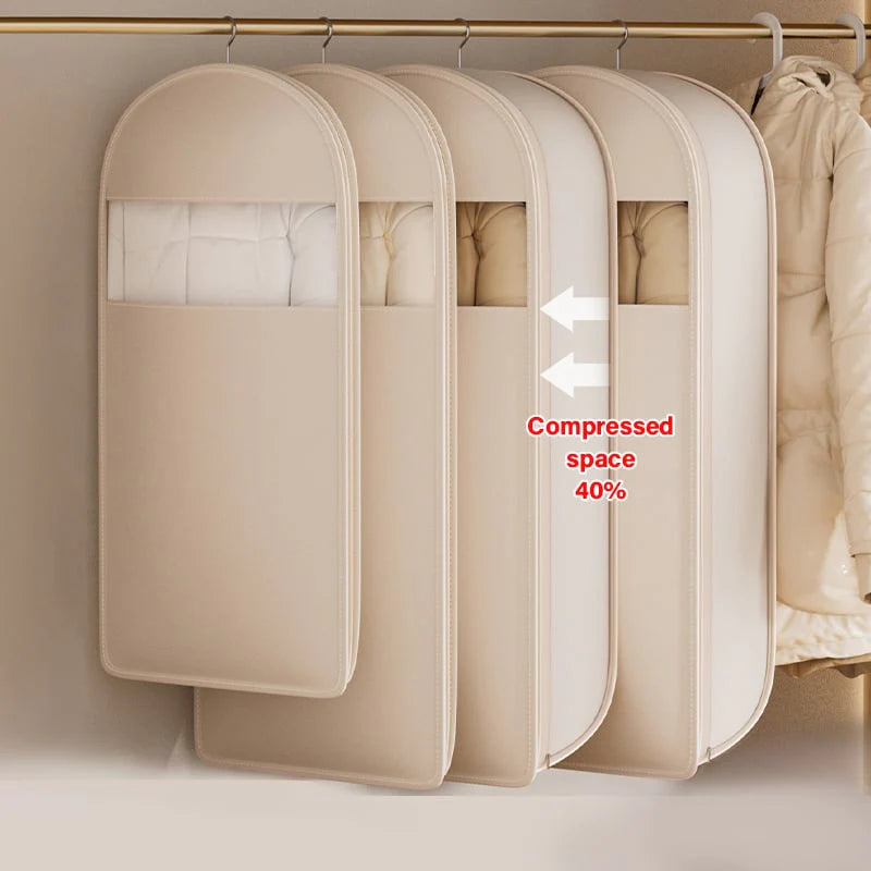 GarmentGlow – Sleek Hanging Storage Bag with Space Saving Zip