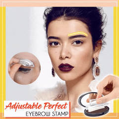 Eyebrow Stamp Kit for Natural-Looking Brows | Smudge-Resistant, Long-Lasting Wear | Includes Stamp + Stencil Set | Light/Dark Brown