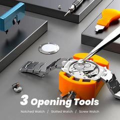 Precision Mini Screwdriver Repair Kit for Watches & Glasses | Micro Bits + Tweezers for Tiny Screws | Compact Case | DIY Home Use