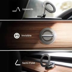 Magnetic Car Phone Mount | 360° Rotation + Strong Hold for Dash/Windshield | One-Hand Mounting | Fits Most Smartphones