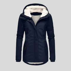 Long Waterproof Winter Jacket with Hood & Lining