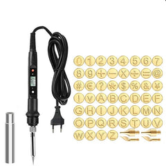 Letter Engraving Tip Set for Soldering Iron | Brass A–Z Alphabet + Number Options | Quick-Swap Tips | Wood, Leather, Cork
