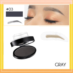 Eyebrow Stamp Kit for Natural-Looking Brows | Smudge-Resistant, Long-Lasting Wear | Includes Stamp + Stencil Set | Light/Dark Brown