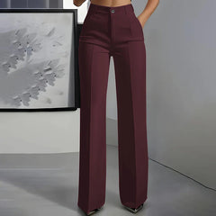 Elysia Wide Leg Pants | High-Waisted, Wrinkle-Resistant, Women’s Palazzo Trousers