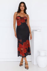 Stylish Shores Mesh Maxi Dress Black