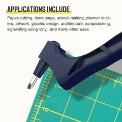 360° Rotating Precision Craft Cutter | Stainless Steel Blade for Paper, Vinyl & Stickers | Ergonomic Ambidextrous Grip | 17.8 cm