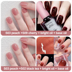 Peel-Off Nail Polish Set | Quick-Dry, Damage-Free Removal | Glossy Shine Finish for At-Home Manicures | Multiple Colors