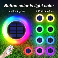 Solar Garden Lights 4-Pack | 8 Colors + 200lm Brightness | Monocrystalline Solar, Up to 10h Runtime, Weatherproof