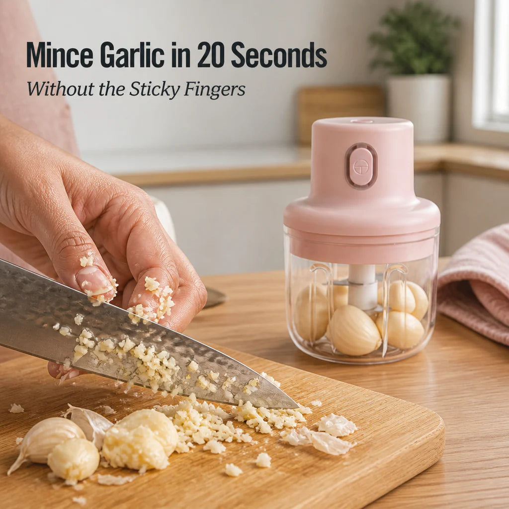 TurboSlice™ — Mince Garlic, Onion & Ginger in 20 Seconds Flat
