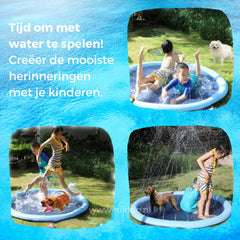 Outdoor Splash Pad for Kids & Dogs | Connects to Any Garden Hose | Durable Scratch-Resistant PVC | Foldable | 39–75 in