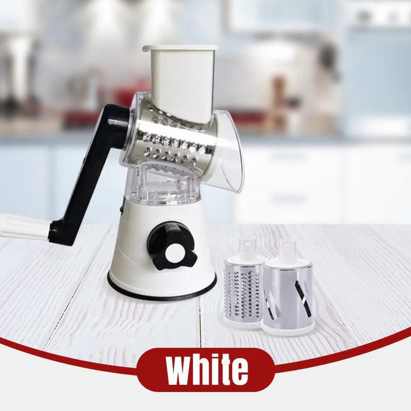 SliceForge – Multifunctional Manual Rotary Grater & Chopper
