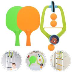 Doorway Paddle Ball Trainer Game | Indoor Reflex & Hand-Eye Coordination Practice | Fits Standard Doorframes | Kids & Family Fun | Green/Yellow