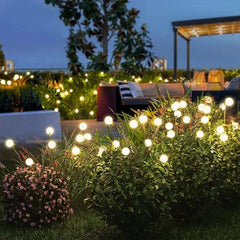 Solar Garden Lights with Flexible Stems | Waterproof Outdoor Decor, Warm White or RGB | 6–8 Hour Auto Glow | 6-Pack