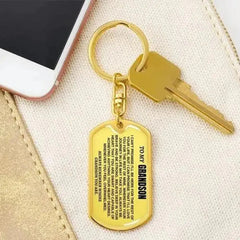 BraveBond - Unique Cherished Grandson Keychain