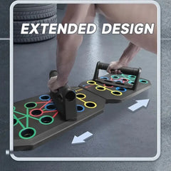 Push-Up Training Board with Color-Coded Positions | Targets Chest, Shoulders, Triceps & Back | Foldable Non-Slip Home Workout System | Beginner–Advanced
