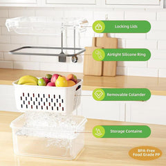 Airtight Food Storage Containers | Leakproof Snap-Lock Lids for Snacks & Meal Prep | Keeps Food Fresher Longer | Reusable, Easy Clean