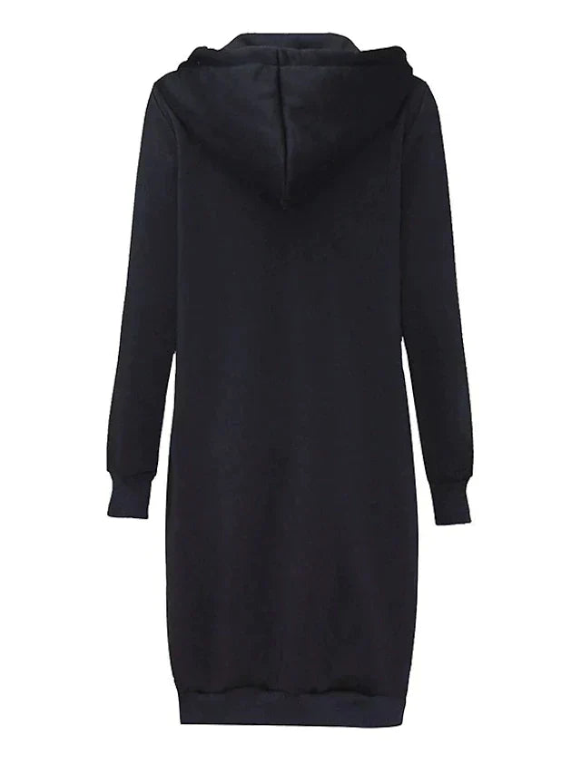 Heidi-Mode | Knee-Length Zip-Up Hoodie