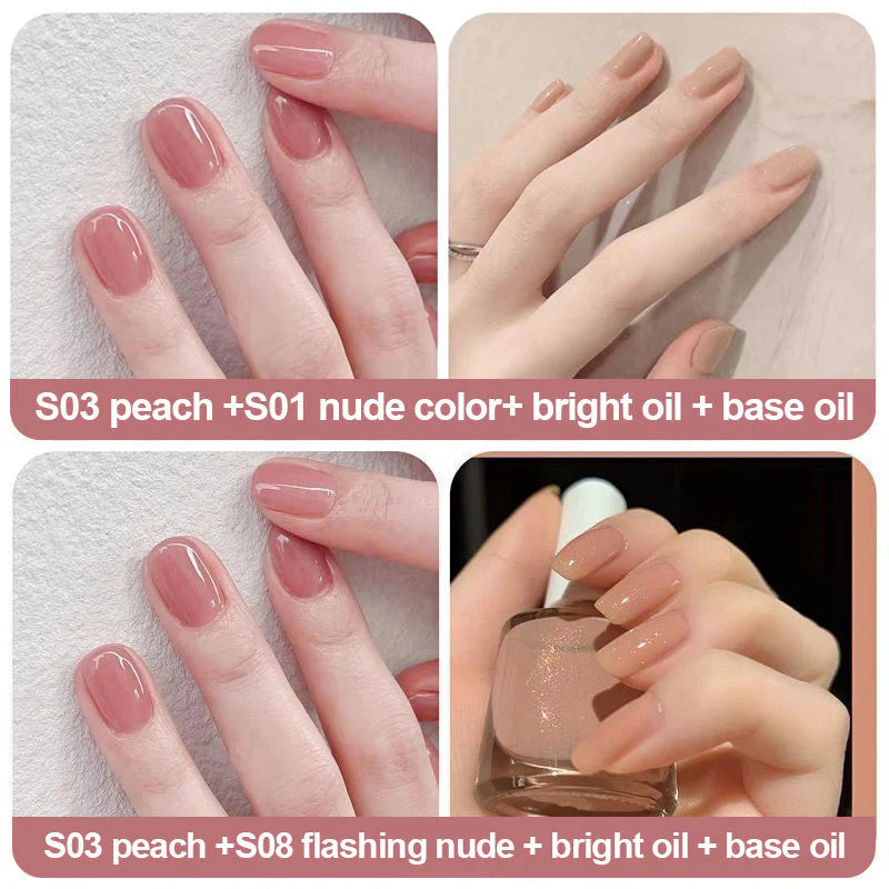 Peel-Off Nail Polish Set | Quick-Dry, Damage-Free Removal | Glossy Shine Finish for At-Home Manicures | Multiple Colors