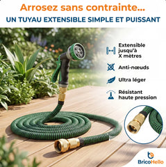 Garden Hose | Kink-proof + leak-proof connectors for powerful watering | Ultra-light, burst-resistant for yard & car wash