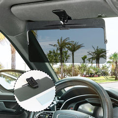 Polarized Anti-Glare Sun Visor Clip-On | Up to 90% Glare Reduction | 180° Adjustable Angle | Fits Most Car Visors | Scratch-Resistant