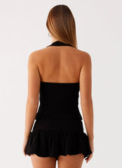 Vegas Nights Low Rise Skort - Black
