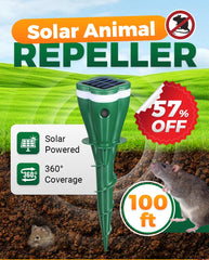 Solar Mole Repeller Stake | Silent Seismic Vibration Pulses | Waterproof Outdoor Pest Deterrent | Solar Powered 24/7