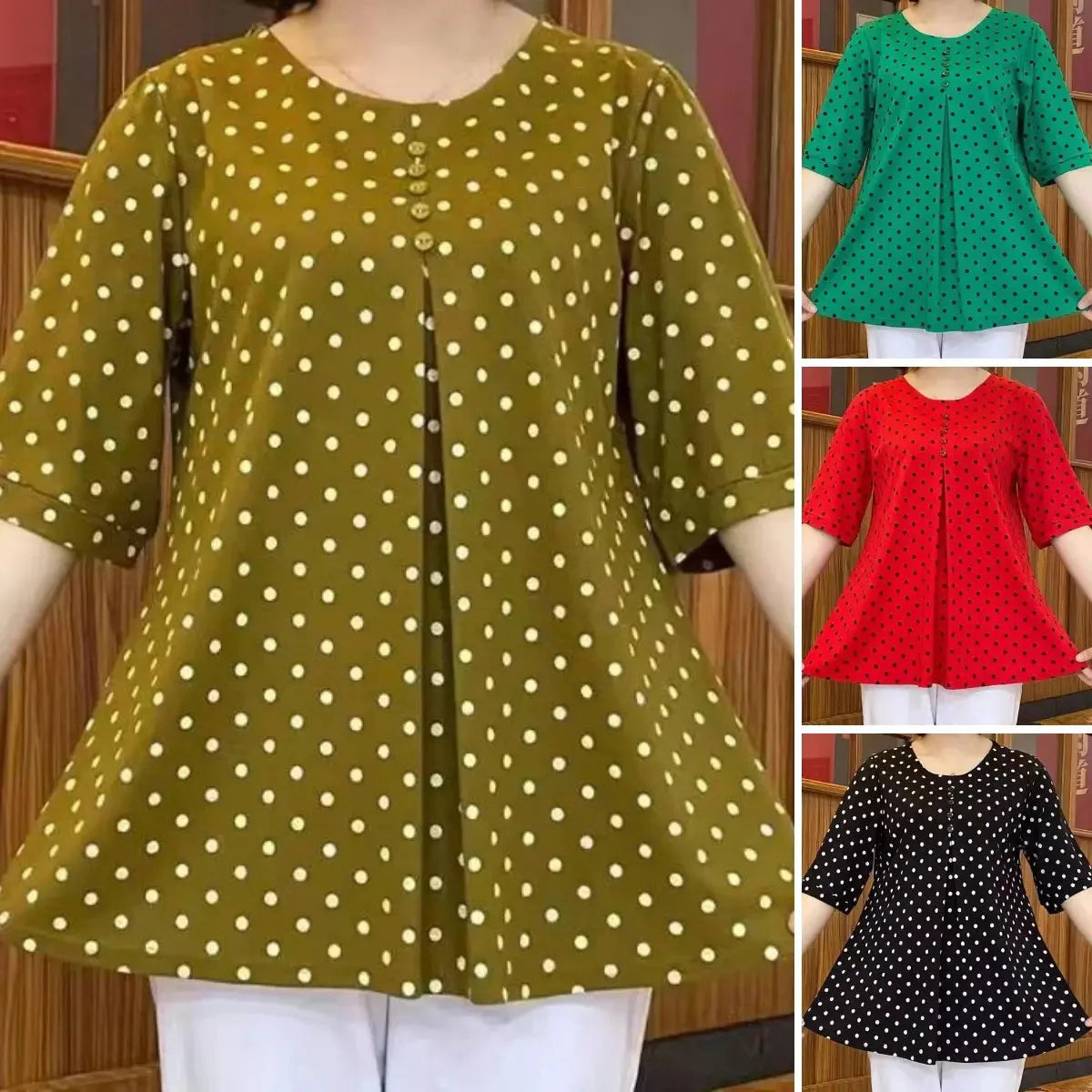Polka Dot Print Shirt