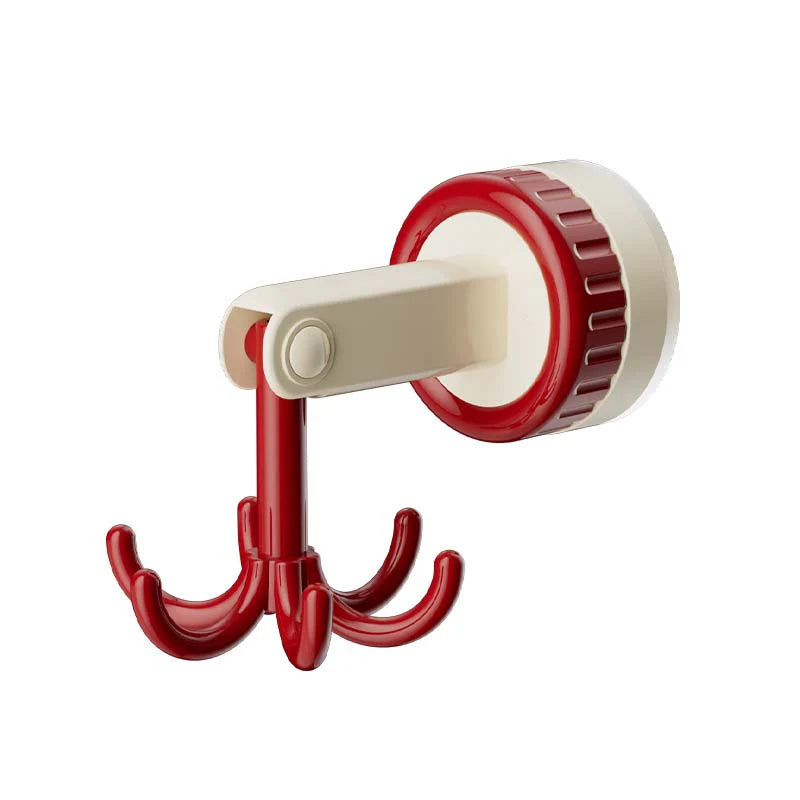 360 Rotating Folding Wall Hook | No-Drill Adhesive Mount | Heavy-Duty 50 kg Load Capacity | Space-Saving Organizer | Red/Green/Black