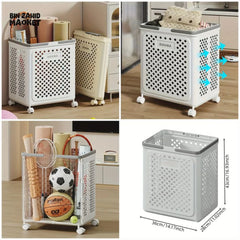 LuxorMove – Foldable Rolling Laundry Basket