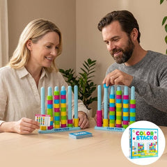 Fast-Paced Color Stacking Puzzle Game | Reflex + Focus Challenge for Kids & Adults | Competitive Family Play | 1–3 Set Options