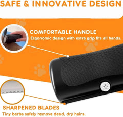 Pet Brush - Gentle Metal Blade Grooming