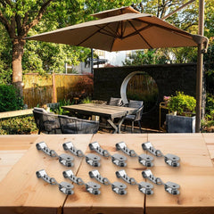 Shade Sail Hardware Kit 304 Stainless Steel | Rust-Proof Clamps + Pulleys | Easy Tension Control | Outdoor Weatherproof Set