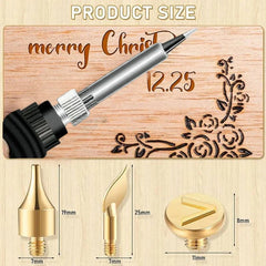 Letter Engraving Tip Set for Soldering Iron | Brass A–Z Alphabet + Number Options | Quick-Swap Tips | Wood, Leather, Cork