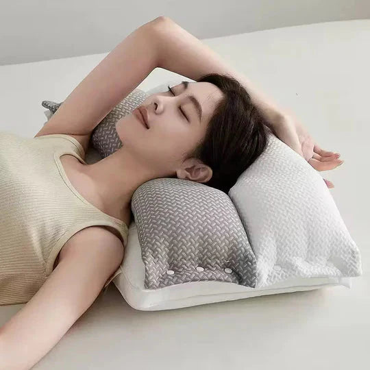 Cervical Neck Support Pillow for Side & Back Sleepers | Contoured Ergonomic Design for Better Alignment | Breathable Washable Cover