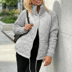 Quilora™ – Knitted Patchwork Puffer Jacket