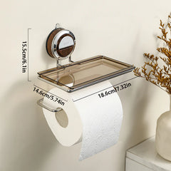 Ultimate No-Drill Suction Toilet Paper Holder — Install Instantly, Protect Your Walls, and Never Worry About Slips Again