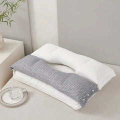 Cervical Neck Support Pillow for Side & Back Sleepers | Contoured Ergonomic Design for Better Alignment | Breathable Washable Cover