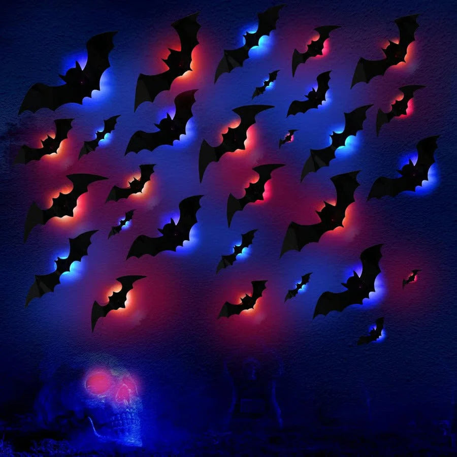 LumiBats™ Gleaming Halloween Accent
