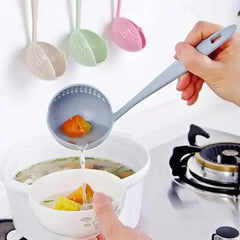 3-in-1 Straining Ladle Spoon | Scoop, Strain & Serve with Built-In Drain Holes | Heat-Resistant, Non-Stick Safe | Kitchen Essential