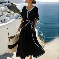 Ava Women's Dress | Flattering V-Neck, Lightweight Summer Style