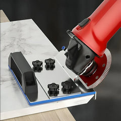45° Angle Grinder Chamfer Guide | Stainless Steel Vibration-Free Bracket for Ø100 mm Grinders | Tile & Porcelain Edge Trimming