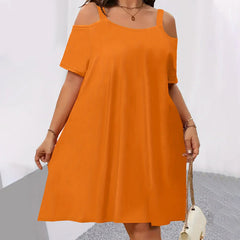 AuraEase Cold Shoulder Dress — Float Through Heat with Unmatched Cool Confidence